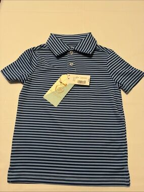 Class Club Navy and Light Blue Striped Polo Shirt